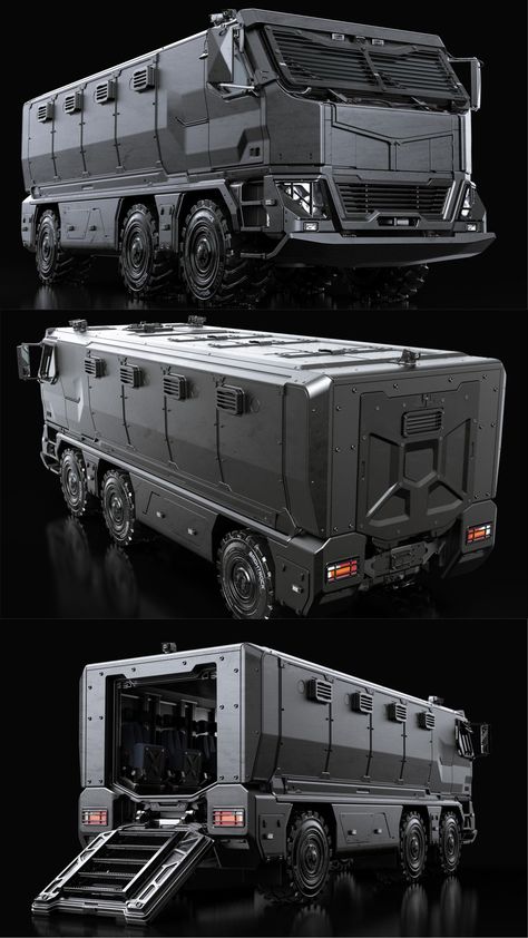 Futuristic Armored Car, High Tech Vehicles, Cyberpunk Vehicle Concept Art, Military Vehicles Concept Art, Dystopian Vehicles, Sci Fi Vehicle Concept Art, Cyberpunk Truck, Futuristic Military Vehicles, Sci Fi Tech Concept