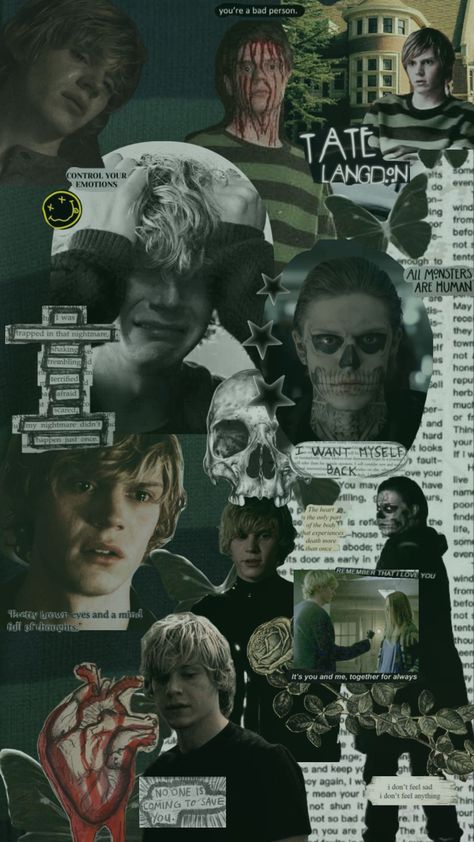 Tate Langdon Aesthetic Wallpaper, Tate Langdon Poster, Ahs Aesthetic Wallpaper, Tate Langdon Wallpapers, Tate Langdon Aesthetic, Ahs Wallpaper, Ahs Tate, Tate Ahs, All Monsters Are Human