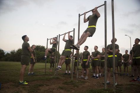 Test Your Physical Fitness With This PFT Benchmark Workout Fitness Test, Card Workout, Special Operations Command, Air Squats, Brain Exercise, United States Marine Corps, Triceps Workout, Fitness Logo, The Marine