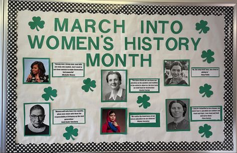 March Bulletin Board Ideas College, March Board Ideas, March Ra Bulletin Boards, Womens History Month Bulletin Board Ra, Women's History Month Bulletin Board, Women’s History Month Bulletin Board, Middle School Bulletin Board Ideas, Women Bulletin Board, March Bulletin Board Ideas