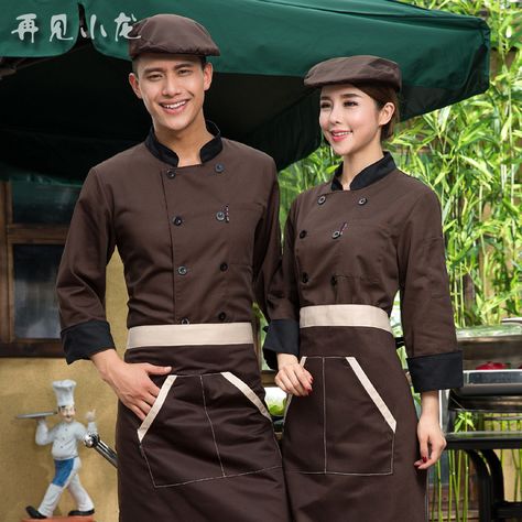 Chef Dress Men, Restaurant Dress Outfit, Kitchen Staff Uniform, Waitstaff Uniform, Winter Hotel, Catering Uniform, Men's Chef Jacket, Chef Outfit, Chef Dress