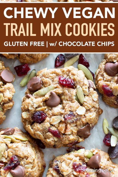 Icecream Ideas, Trail Mix Cookies, Healthy Trail Mix, Cookies With Chocolate Chips, Cookies With Chocolate, Snacks Healthy, Cookies Vegan, Clean Eating Dinner, Free Meal