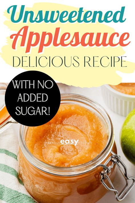 Unsweetened Applesauce Apples Cinnamon, Quick Cake, Apple Sauce Recipes, Homemade Applesauce, Easy Holiday Recipes, 5 Ingredient Recipes, Fruit Jam, Unsweetened Applesauce, Classic Cookies