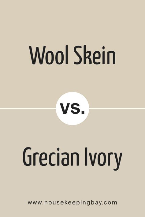 Wool Skein SW 6148 by Sherwin Williams vs Grecian Ivory SW 7541 by Sherwin Williams Sw Grecian Ivory, Sherwin Williams Grecian Ivory, Grecian Ivory Sherwin Williams, Unique Paint Colors, Wool Skein, Yellow Paint Colors, Ivory Paint, Trim Colors, Yellow Painting