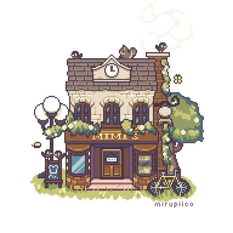 little pixel bakery, studied @5krad 's bakery to learn how to make more interesting pixel architecture! i mostly only make pixel chibis and tiny foods, so making something this big was a challenge ;;; made with dotpict! Pixel Art Bakery, Pixel Architecture, Pixel Art Food, Tiny Foods, Tiny Food, Art References, Small Shop, More Fun, Pixel Art