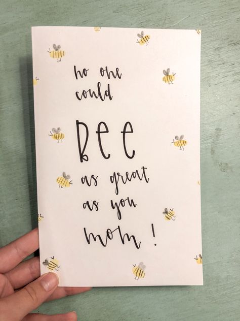 Mothers Day Puns, Bee Project, Bee Puns, Bee Quotes, Teacher Appreciation Cards, Teachers Gifts, Holiday Presents, Pun Card, Bee Cards