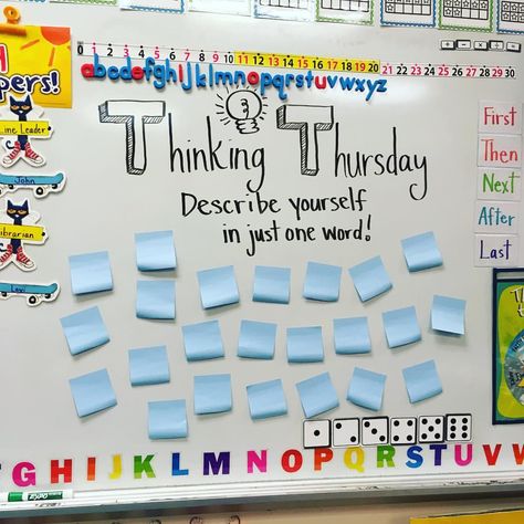 Thursday Board Prompt, Thursday Whiteboard Prompt, Whiteboard Prompts, Whiteboard Questions, Whiteboard Writing, Whiteboard Ideas, Whiteboard Messages, Daily Questions, Responsive Classroom