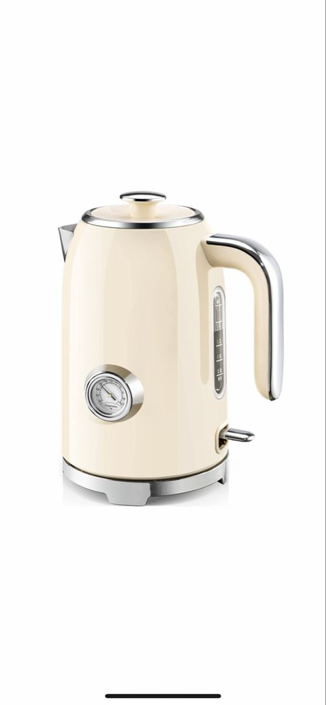 Electric Kettle - 57oz Hot Tea Kettle Water Boiler with Thermometer, 1500W Fast Heating Stainless Steel Tea Pot, Cordless with LED Indicator, Auto Shut-Off & Boil Dry Protection, Beige Kitchen Materials, Vintage Tea Kettle, Whistling Tea Kettle, Water Boiler, Water Kettle, Amazon Kitchen, Glass Pitchers, Hot Tea, Tea Kettle