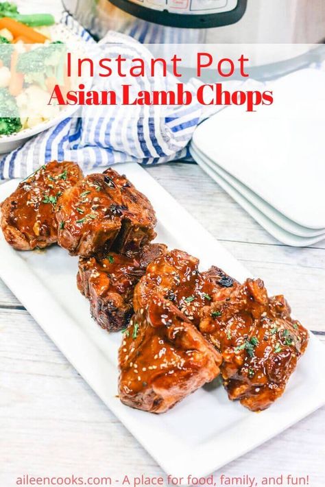 Make perfect lamb chops every time in your instant pot! You are going to love this asian-inspired instant pot lamb chops recipe with a perfectly sticky glaze. Lamb Chop Recipes Instant Pot, Lamb Shoulder Chops Recipes Instant Pot, Lamb Chop Glaze Recipe, Asian Style Lamb Chops, Instant Pot Lamb Shoulder Chops, How To Cook Thick Lamb Chops, Lamb Chops Recipe, Marinated Lamb, Lamb Chop