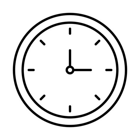 round clock time line and fill style icon Clock Line Art, Time Icon, Time Line, Book Genre, Book Icons, Round Clock, Style Icon, Vector Art, Line Art