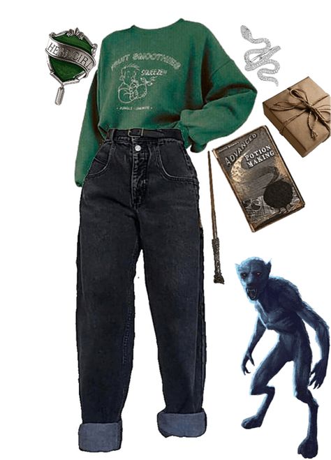 Harry Potters Birthday Outfit | ShopLook Birthday Outfits Black, Slytherin Clothes, Slytherin Outfit, Slytherin Fashion, Addams Familie, Stile Harry Potter, Hogwarts Outfits, Buty Marki Nike, Harry Potter Style