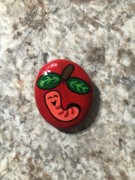 Worm Rock Painting, Kindness Rocks, Rock Painting Art, Stone Art, Stone Painting, Rock Art, Painted Rocks, Enamel Pins, Art Painting