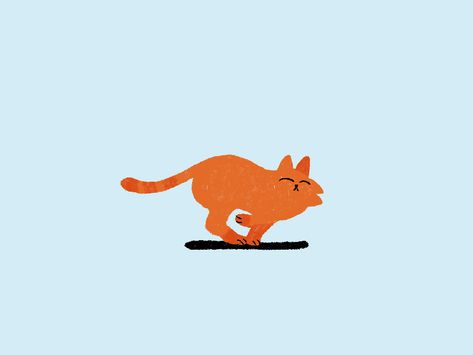 Run Kitty by Chris Koelsch on Dribbble Cat Running Animation, Micro Animation, Cat Animation, Cat Animated, Cat App, Run Cycle, Cat Run, Illustration Simple, Animation Character