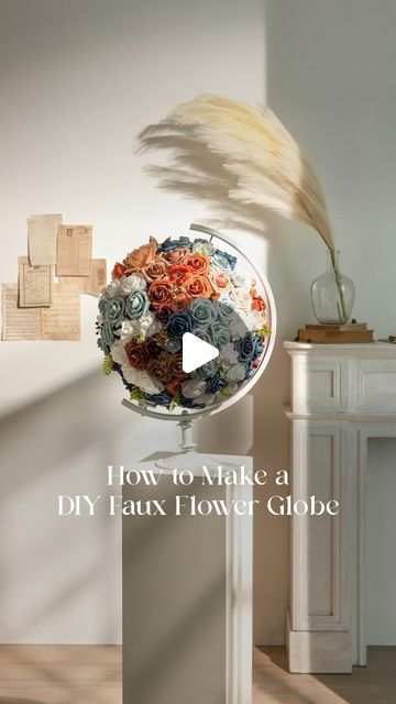 Ling's Moment | Artificial Floral & Wedding Decor on Instagram: "Create a memorable and unique statement with this DIY flower globe decor. 

Save this post for your own wedding inspo!

#lingsmoment #diydecor #flowerglobe #weddingdecor #weddingfloral #wedding2024 #weddingflowers #rusticwedding #bridetobe #weddinginspo #fauxflowers #weddingideas #weddingdetails #uniquedecor" How To Make Artificial Flowers, Artificial Flowers Decoration, Crafts Organization, Wedding Gift Money, Gift Money, Unique Flower Arrangements, Floral Wedding Decorations, Globe Decor, Bicycle Art