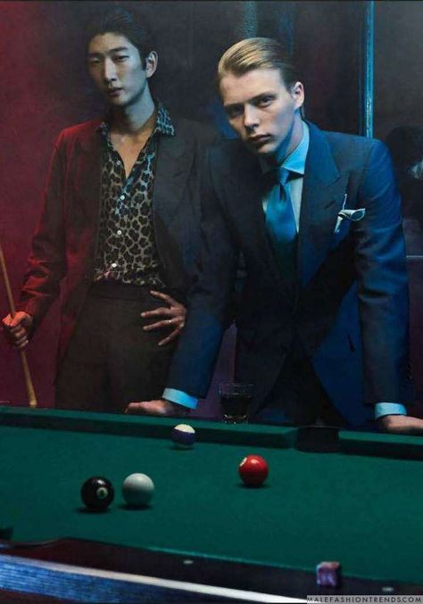 Men Shoots, Billiard Photography, Pool Table Photoshoot, 70s Photos, Environmental Portraits, Photographs Ideas, Men Photography, Male Fashion Trends, Boy Models