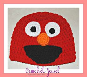 Amy's Crochet Creative Creations: Crochet Elmo Hat (All Sizes) Elmo Crochet Pattern, Elmo Crochet, Crochet Character Hats, Crochet Hood, Toddler Beanie, Crochet Ruffle, Crochet Cap, Red Yarn, Baby Projects