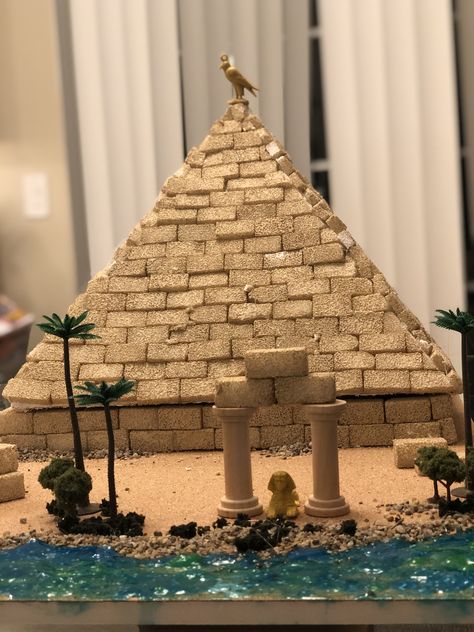 Pyramids Egypt Project Ideas, How To Make A Sarcophagus, Egypt Pyramid Project, Pyramid Model Projects, Ancient Egypt Pyramids Project, 3d Pyramid Project Ideas Ancient Egypt, Pyramid Of Giza Project, Diy Pyramid Project For School, Egypt Project Ideas