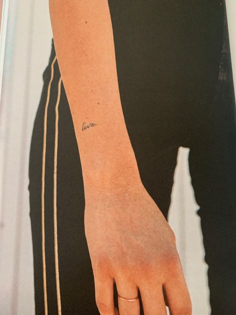 Sadie Robertson Tattoo, Sadie Tattoo, Mini Tattoos Arm, Today Tattoo, Live Tattoo, Sadie Robertson, Meaningful Tattoo, Petite Tattoos, Strong Faith