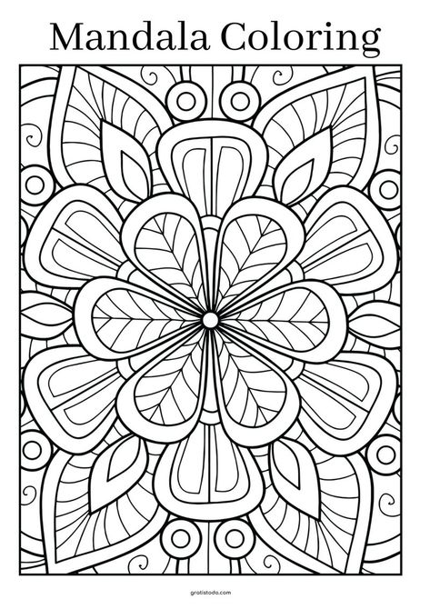 Mándalas para descargar y colorear gratis Geometric Coloring Pages, Rainbow Canvas, Mandala Coloring Books, Printable Adult Coloring Pages, Flower Coloring Pages, Coloring Pages To Print, Mandala Coloring Pages, Cute Coloring Pages, Mandala Drawing