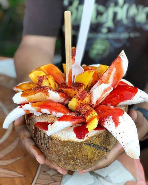 Now this is a Coco loco 🥥 Baja style! 🤤 #BajaNorte #DiscoverBaja #DescubreBaja #Mx #México #EnjoyBaja #Turismo #Tourism #Fall  #Vacations   📷sparklinglala Mexican Corn In A Cup Recipe, Corn In A Cup, Candy Apple Recipe, Fall Vacations, Adventure Trip, Food Drinks Dessert, Travel Trip, Mexican Restaurant, Foodie Travel