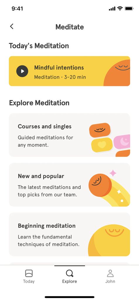 Headspace iOS Friday Illustration, Headspace App, Ux Portfolio, Ux Design Mobile, Kids Fitness, App Screenshots, App Login, Ui Ux Design Inspiration, Ux Research