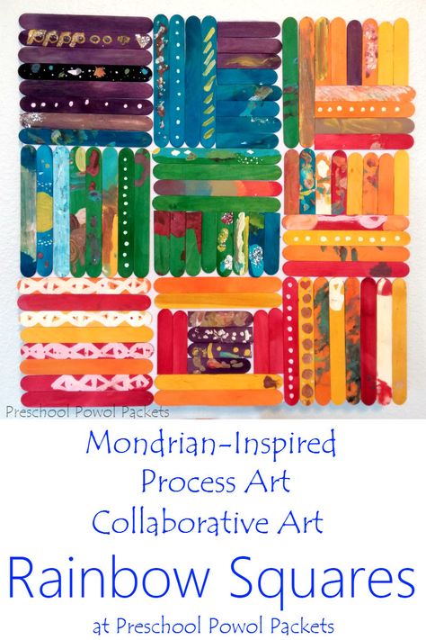 A brilliant way to learn about a famous artist (Piet Mondrian) and use process art to create a stunning collaborative art project! Perfect for all ages: preschoolers, kindergarteners, elementary students, and even older kids! Also great for team-building! Collaborative Art Projects For Kids, Group Art Projects, Preschool Art Projects, Collaborative Art Projects, Auction Projects, Art Projects For Kids, Group Art, Homeschool Art, Kindergarten Art