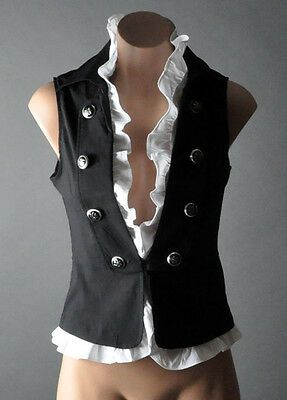 Steampunk Vest, Mode Steampunk, Steampunk Pirate, Military Vest, Pirates Life, Pirate Captain, Pirate Outfit, Denim Coat Women, Idee Cosplay