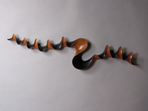 Carved and painted cherry custom coat rack by David Hurwitz, Randolph, Vermont Randolph Vermont, Whittling Projects, Custom Wood Furniture, Modern Coat Rack, Wood Wall Sculpture, Carving Art, Wood Carving Art, Woodworking Ideas, Handmade Modern