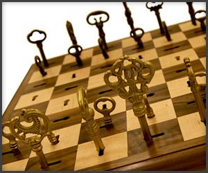 Chess Games, Chess Set Unique, Chess Table, Board Game Design, Skeleton Keys, Chess Sets, Wooden Chess, Chess Game, Skeleton Key