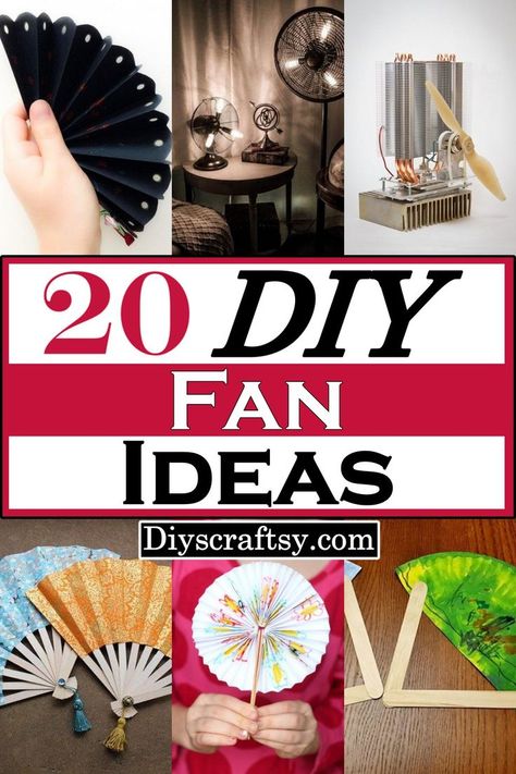 20 Easy DIY Fan Ideas For Summer Diy Fans Paper, How To Make A Fan, Paper Fans Diy, Diy Paper Fan, Fans Aesthetic, Hand Fans Diy, Ceiling Fan Art, Diy Fans, Fan Ideas