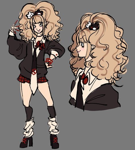 miel (@tarteaumiau) on X Junko Enoshima Redesign, Junko Enoshima Gyaru, Danganronpa Oc Outfit Ideas, Danganronpa 2020, Danganronpa Character Template, Danganronpa Ultimate Ideas, Junko Enoshima Official Art, Danganronpa Redesign, Danganronpa Mukuro