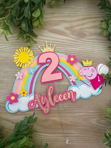 Pig Birthday Theme, Pig Cake Topper, Peppa Pig Birthday Party Decorations, Peppa Pig Decorations, Peppa Pig Cake Topper, Peppa Pig Birthday Cake, Monkey Birthday Parties, Pig Birthday Cakes, Peppa Pig Cake