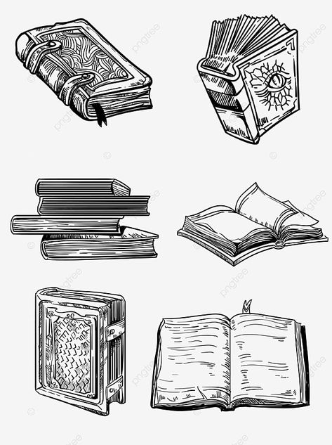 Book Ink Drawing, Magical Book Drawing, Old Book Drawing, Grimoire Drawing, Magic Book Illustration, Spell Book Drawing, Bookshelves Drawing, Magic Book Drawing, Book Drawing Reference