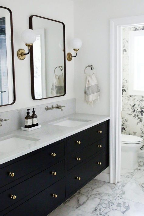 McGee and Co. Customer Photos Bath Top, Mudroom Laundry, Modern Contemporary Bathroom, Rest Room, Bathroom Vanity Designs, Primary Bathroom, Contemporary Bathroom Designs, Viborg, Bad Inspiration