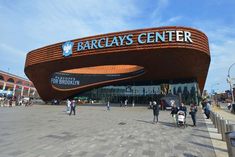 Barclays Center Brooklyn, Brooklyn Bar, Backyard Playset, Shopping Mall Design, New Jersey Nets, Shop Architects, Hockey Arena, Aquatic Center, Stadium Design