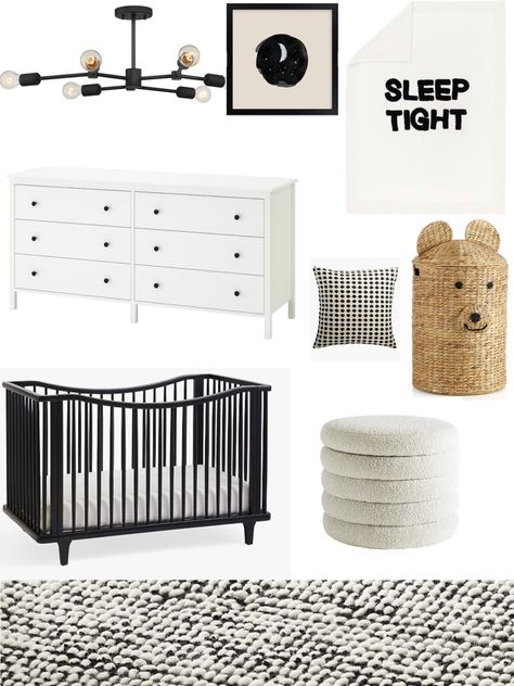 White Dresser Nursery, Black Crib, Baby Guide, Baby Nursery Inspiration, Dream Nursery, Rose Nursery, Wood Nursery, Neutral Room, Dream Nurseries