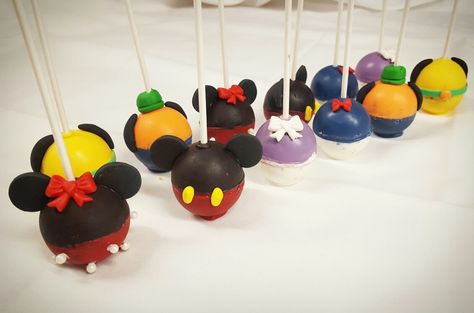 Mickey Mouse Clubhouse Cake Pops, Mickey Mouse Clubhouse Cake, Mickey Mouse Clubhouse Party, Chocolate Apples, Mickey Mouse Clubhouse, Bday Party, Club House, Cake Pops, Apples