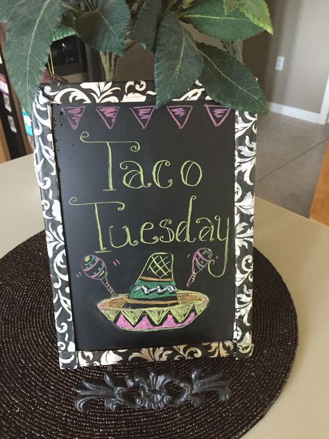 Taco Tuesday Menu Art Taco Tuesday Chalkboard Art, Specials Board, Taco Food Truck, Board Sayings, Menu Art, Food Truck Menu, Chalkboard Ideas, Second Birthday, Taco Tuesday