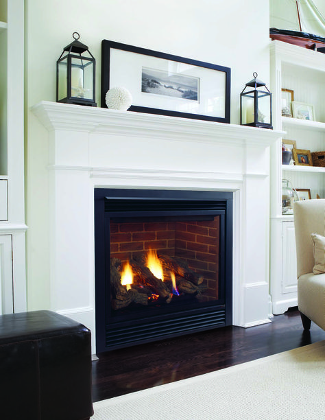 Fireplace Propane Indoor, Mantle For Gas Fireplace, Classic White Fireplace, Gas Fireplace With Mantel, Narrow Gas Fireplace, Traditional Fireplace Mantels, Gas Fireplaces Ideas Living Rooms, Traditional White Fireplace, Updated Gas Fireplace Ideas