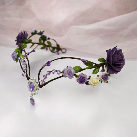 Pretty Crowns, Purple Elf, Elf Tiara, Elven Circlet, Elven Fairy, Elf Crown, Butterfly Princess, Fantasy Crown, Ren Fair