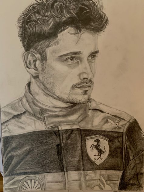 Charles Leclerc Sketch, Charles Leclerc Tattoo Ideas, Charles Leclerc Painting, Charles Leclerc Drawing, Dessin F1, F1 Sketch, F1 Drawing, F1 Artwork, Circuit Drawing