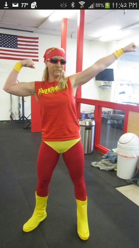 Hill Hogan Costume, Female Hulk Hogan Costume, Hulk Hogan Costume Women, Hulk Hogan Halloween, Hulk Hogan Costume, Epic Halloween Costumes, Themed Halloween Costumes, Neon Retro, Hot Halloween Outfits