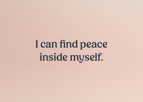 Text that reads, “I can find peace inside myself.” Affirmations Short Positive, Graduation Affirmations, I Deserve Affirmations, Short Affirmations, Speech Quotes, Speech Quote, Short Sentences, Healing Era, Vision 2024