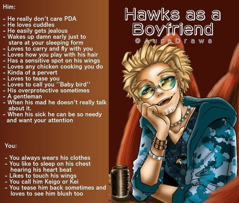 Hawks As Your Boyfriend Headcannons, Hawks Mha Headcannons, Mha Hawks Headcanons, Hawks Headcannons, Hawks As A Boyfriend, Hawks Imagine, Hawks As Your Boyfriend, Hawks X Yn Fanart, Hawks Headcanon