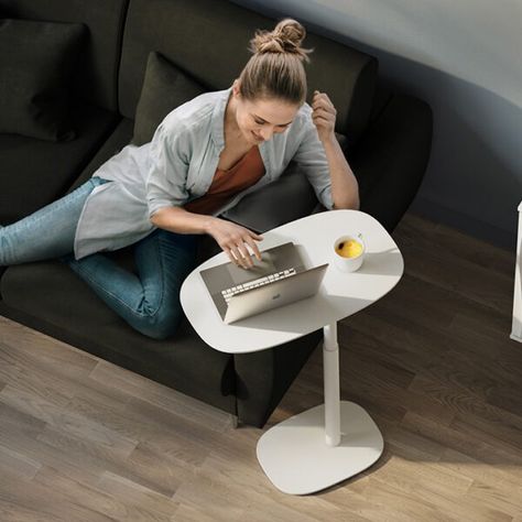 Office | BDI Furniture Side Table Height, Small Office Furniture, Adjustable Coffee Table, Leather Reclining Sectional, Laptop Desk Stand, Furniture Dimensions, Office Furniture Design, Laptop Table, Portable Table