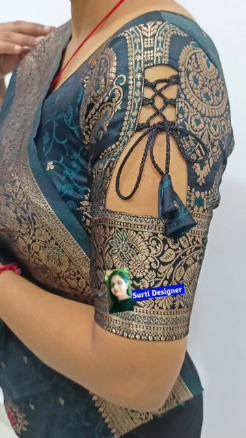 Sari Blouse Sleeves Design, Beautiful Blouse Designs Patterns, Blouse New Designs Style 2024, Slvees Style Design, Hands Designs For Kurtis, New Blouse Designs Fashion 2024, Blouse Sleeve Pattern, Hands Designs For Blouse, Sleeves Design For Blouse