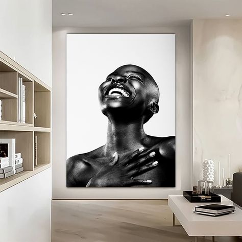 Canvas On Wall Ideas Living Room, Photo Studio Design, Large Wall Prints, African American Wall Art, Large Modern Wall Art, African Wall Art, Decoration For Living Room, Afrocentric Art, Art African