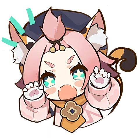 Telegram Sticker #31 from collection «Genshin Impact Official Chibi Emotes» Chibi Emotes, Anime Printables, Telegram Stickers, Sticker Maker, Cat Tail, Chibi Characters, Kid Character, Animated Images, Mystic Messenger