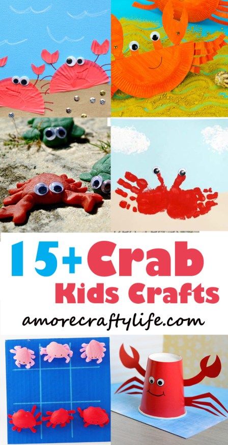 crab kid crafts - ocean kid crafts - crafts for kids - kid craft -#kidscraft #preschool #craftsforkids amorecraftylife.com Ocean Kids Crafts, Scuba Vbs, Crab Crafts, Summer Kid, Beach Themed Crafts, Fun At The Beach, Vbs 2024, Ocean Kids, Sea Crafts