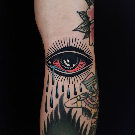 Traditional Tattoo Eye, Ojo Tattoo, Designs With Meaning, Old School Tattoos, Jaguar Tattoo, Pin Up Girl Tattoo, Traditional Tattoo Inspiration, Famous Tattoo Artists, Neotraditional Tattoo